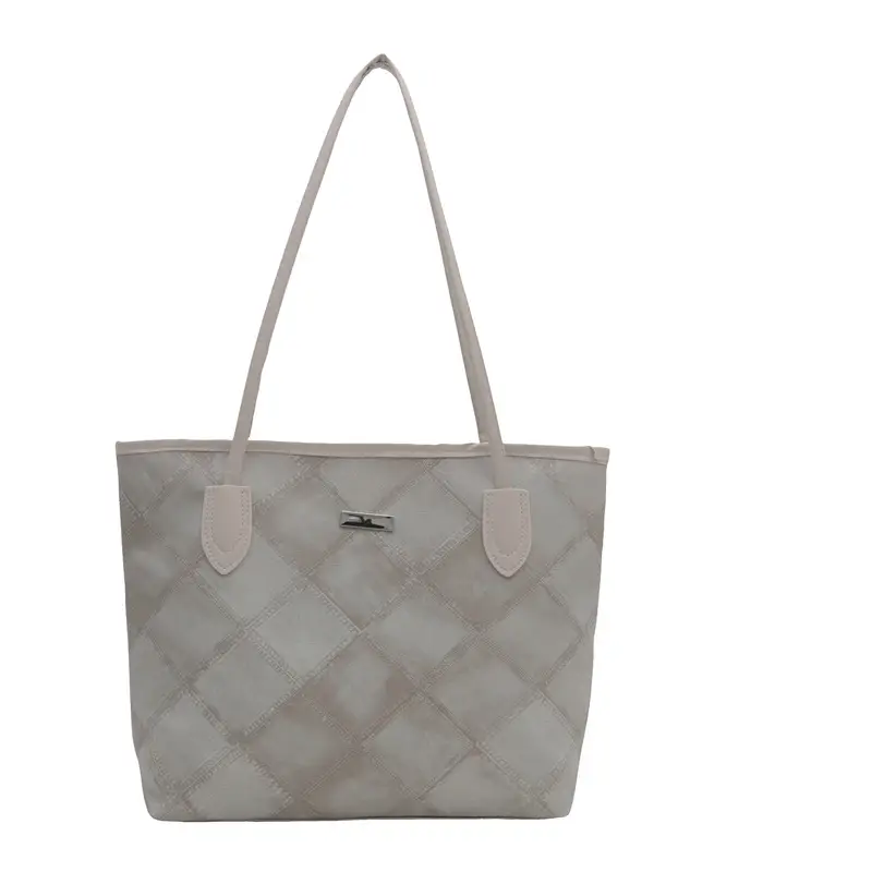 Women's Rhomboid Casual Shoulder Bag Grey 2024 - Image 6