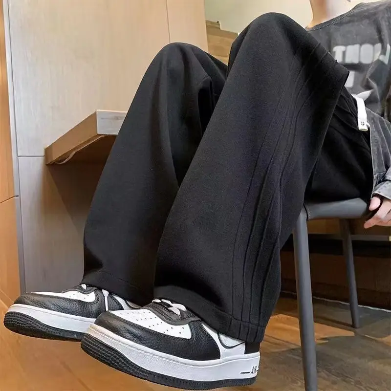 Men's Wide Leg Pants American Style Loose Sports Pants - Image 4