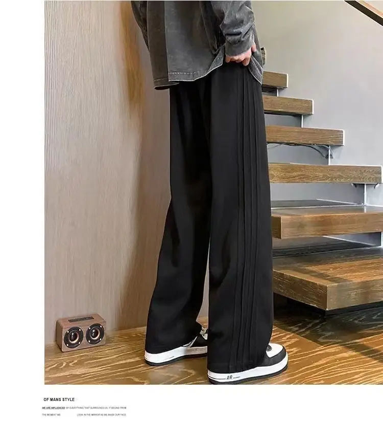 Men's Wide Leg Pants American Style Loose Sports Pants — feature 11