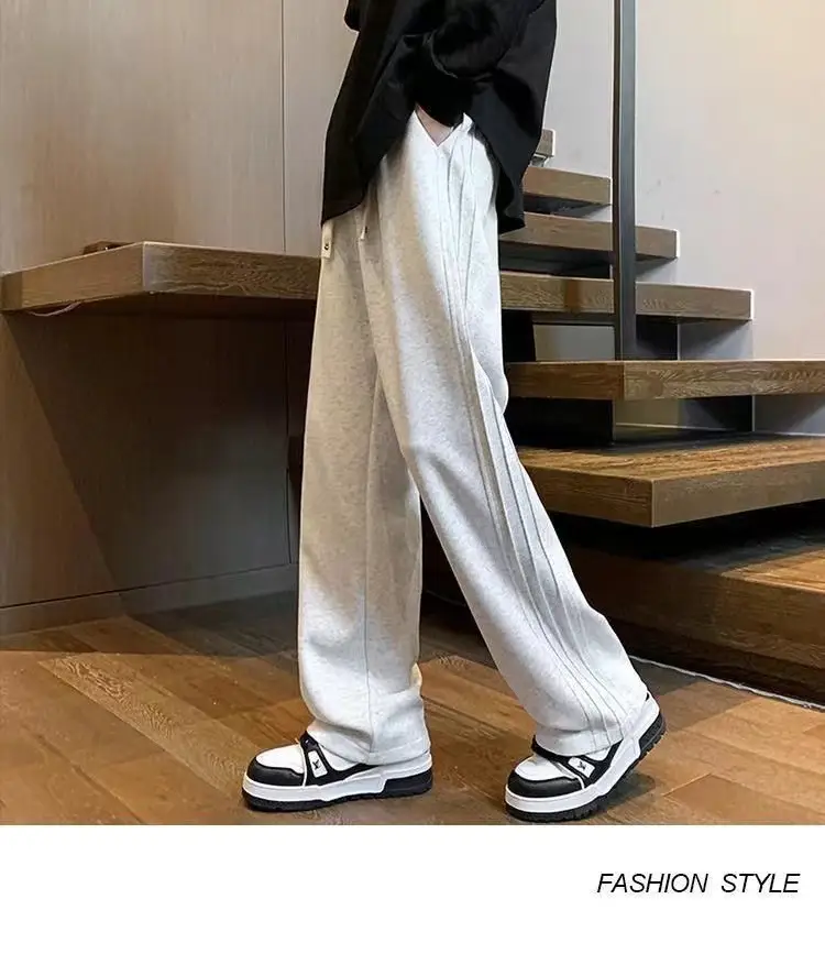 Men's Wide Leg Pants American Style Loose Sports Pants — feature 13