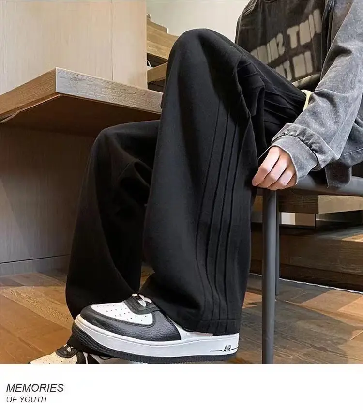 Men's Wide Leg Pants American Style Loose Sports Pants — feature 14