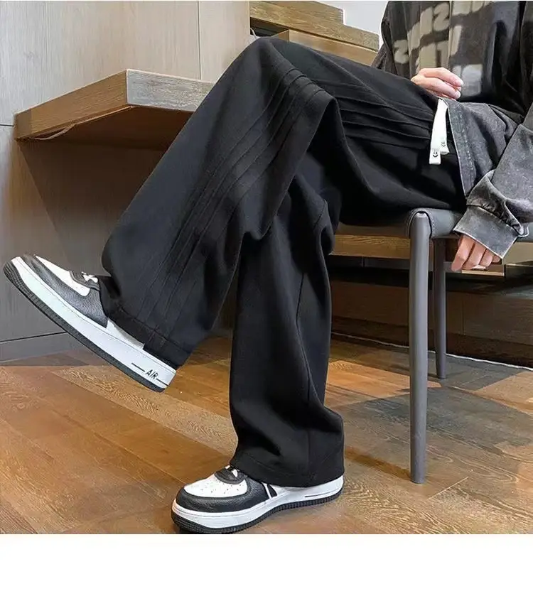 Men's Wide Leg Pants American Style Loose Sports Pants — feature 15