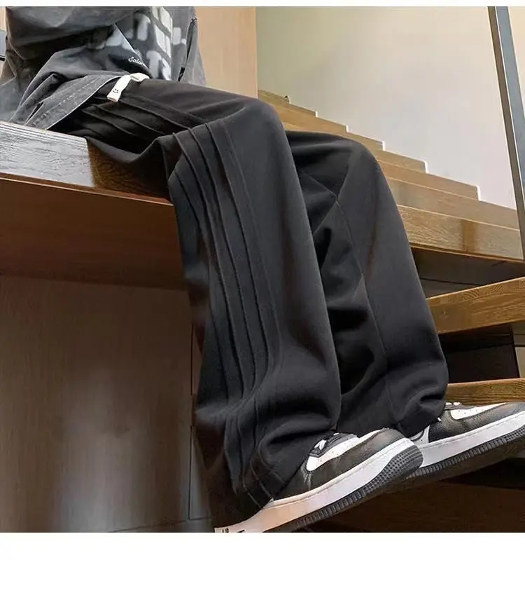 Men's Wide Leg Pants American Style Loose Sports Pants — feature 16