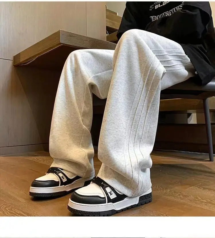 Men's Wide Leg Pants American Style Loose Sports Pants — feature 2