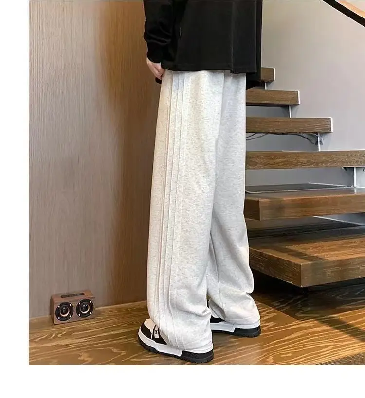Men's Wide Leg Pants American Style Loose Sports Pants — feature 5