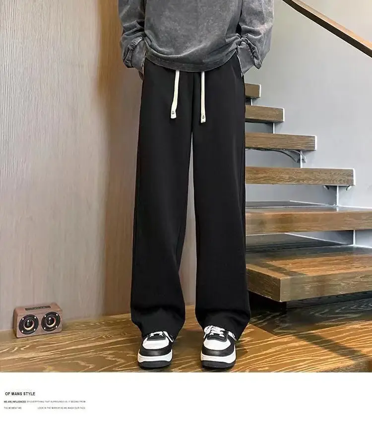 Men's Wide Leg Pants American Style Loose Sports Pants — feature 8