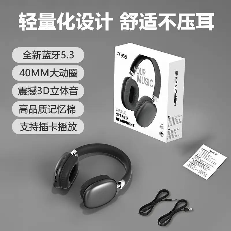 Wireless Bluetooth Headphones with 360° Sound & Voice Control - Image 2