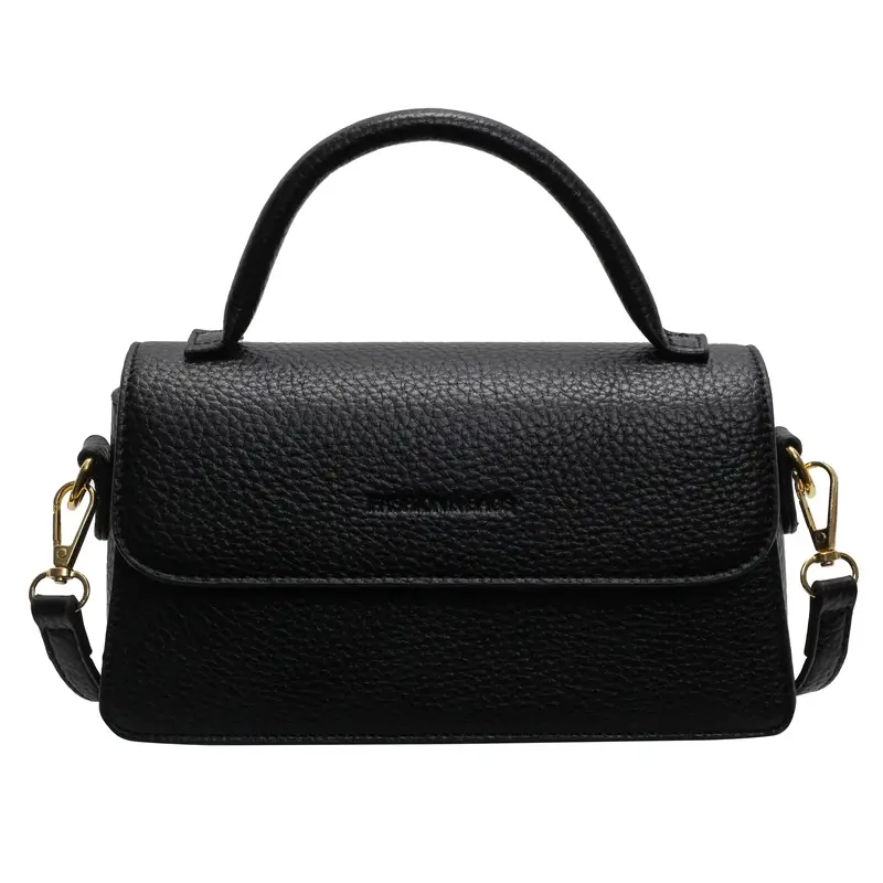 Brown Leather Women's Shoulder Bag with Gold Hardware - Image 9