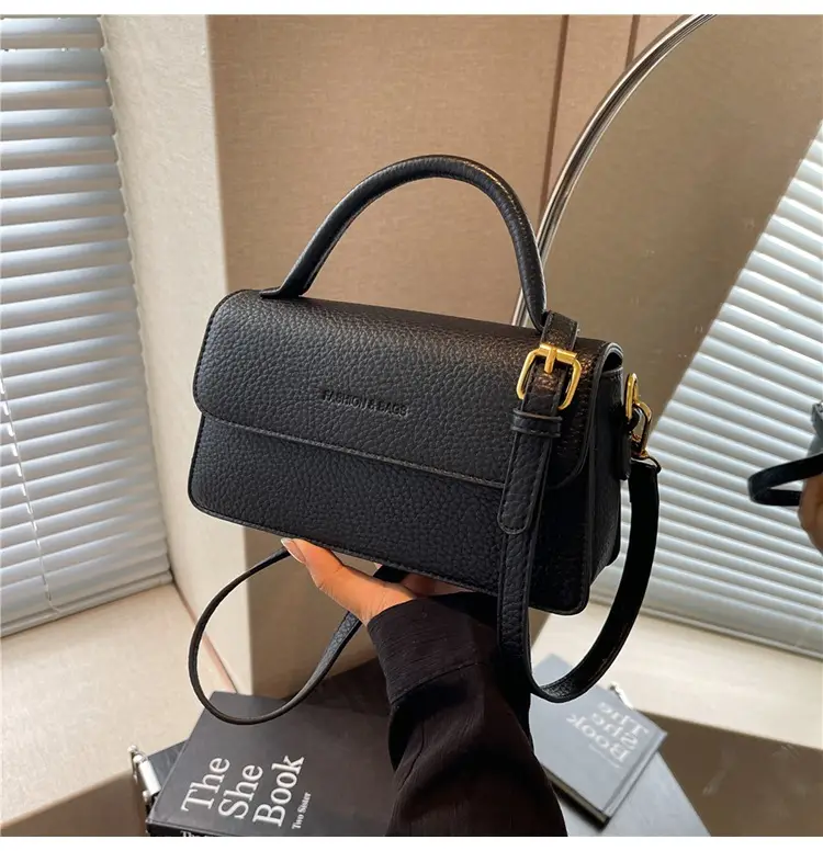 Brown Leather Women's Shoulder Bag with Gold Hardware — feature 14
