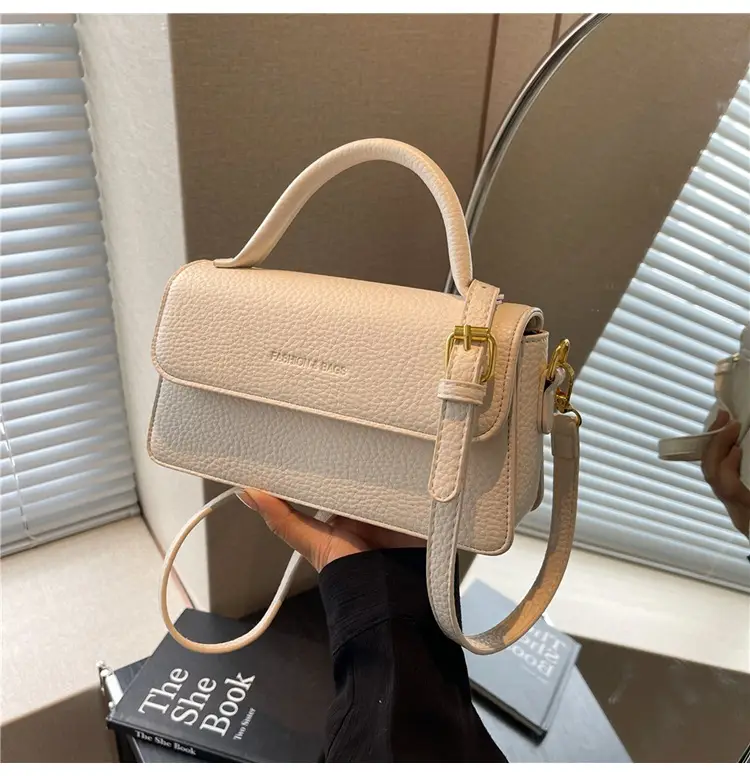 Brown Leather Women's Shoulder Bag with Gold Hardware — feature 15