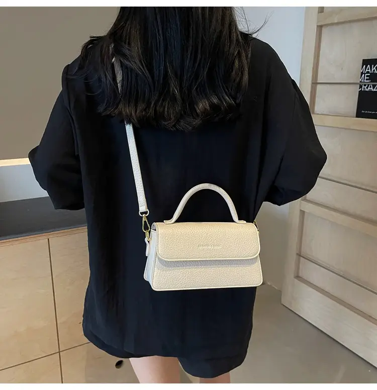 Brown Leather Women's Shoulder Bag with Gold Hardware — feature 36