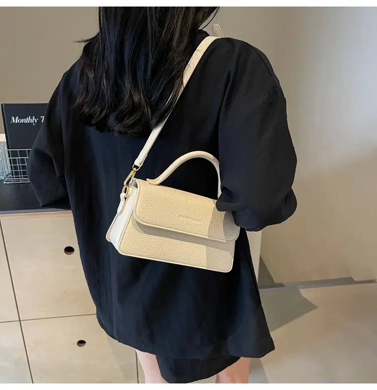 Brown Leather Women's Shoulder Bag with Gold Hardware — feature 37