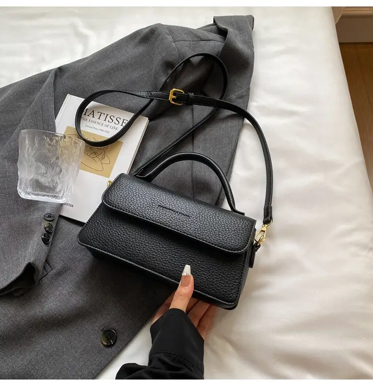 Brown Leather Women's Shoulder Bag with Gold Hardware — feature 40