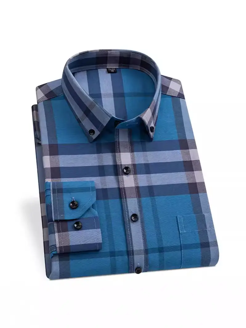 Men Cotton Striped Slim Fit Shirt with Pockets - Image 13