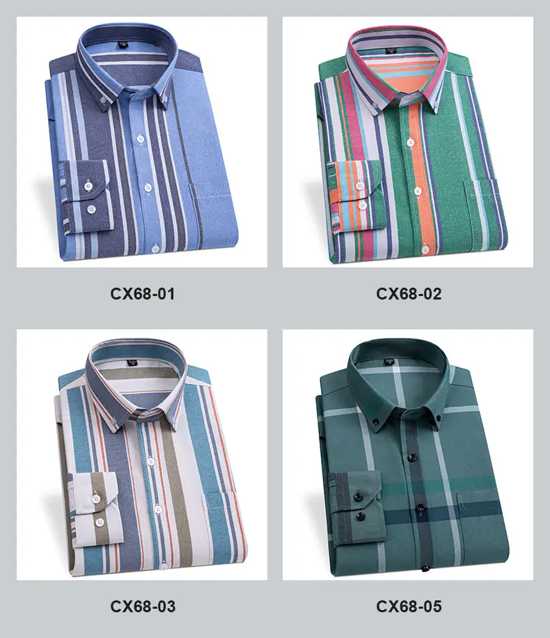 Men Cotton Striped Slim Fit Shirt with Pockets — feature 13