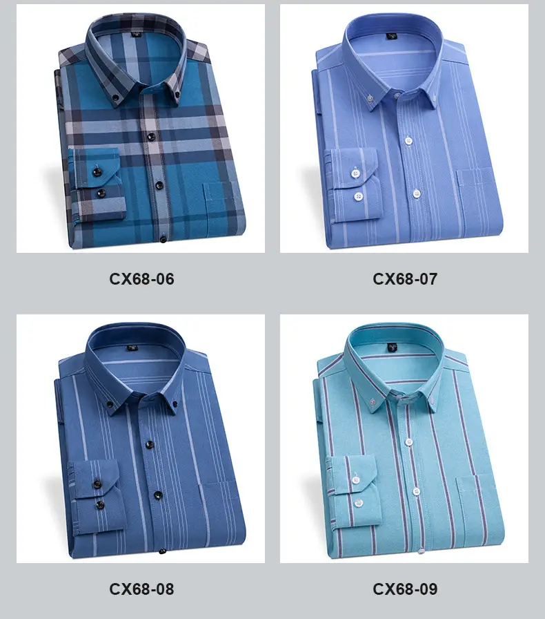 Men Cotton Striped Slim Fit Shirt with Pockets — feature 14