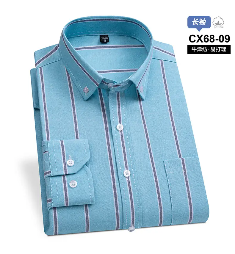Men Cotton Striped Slim Fit Shirt with Pockets — feature 30
