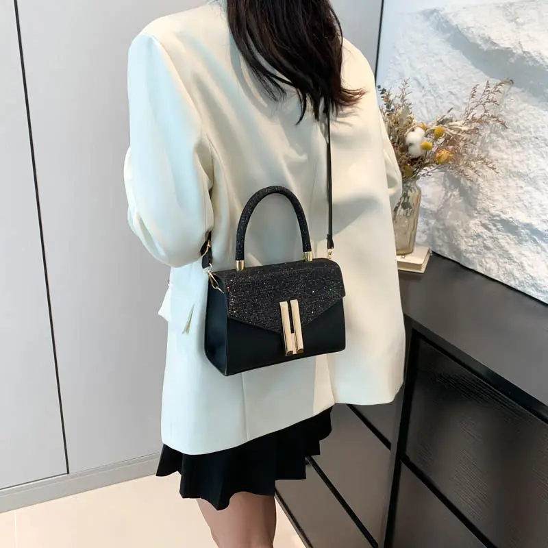 Women's Black Sequin Shoulder Bag 2024 - Image 7