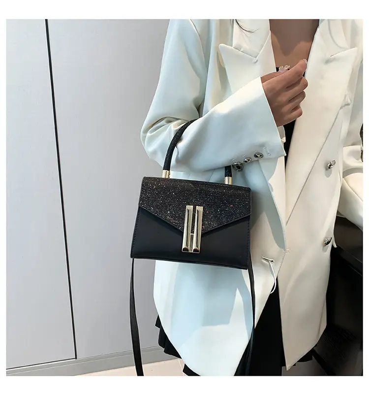 Women's Black Sequin Shoulder Bag 2024 — feature 21