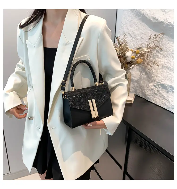 Women's Black Sequin Shoulder Bag 2024 — feature 22
