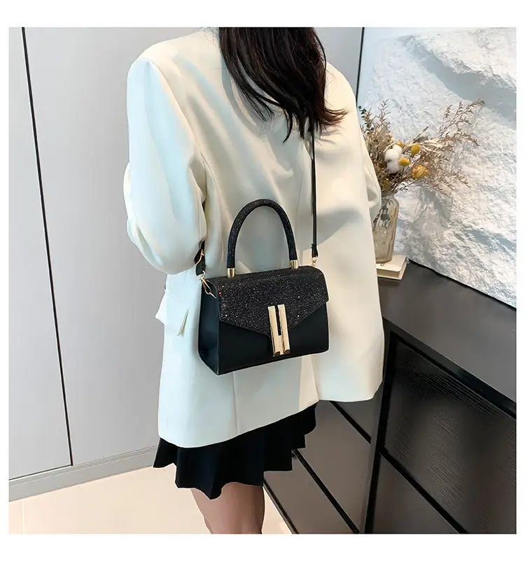 Women's Black Sequin Shoulder Bag 2024 — feature 23