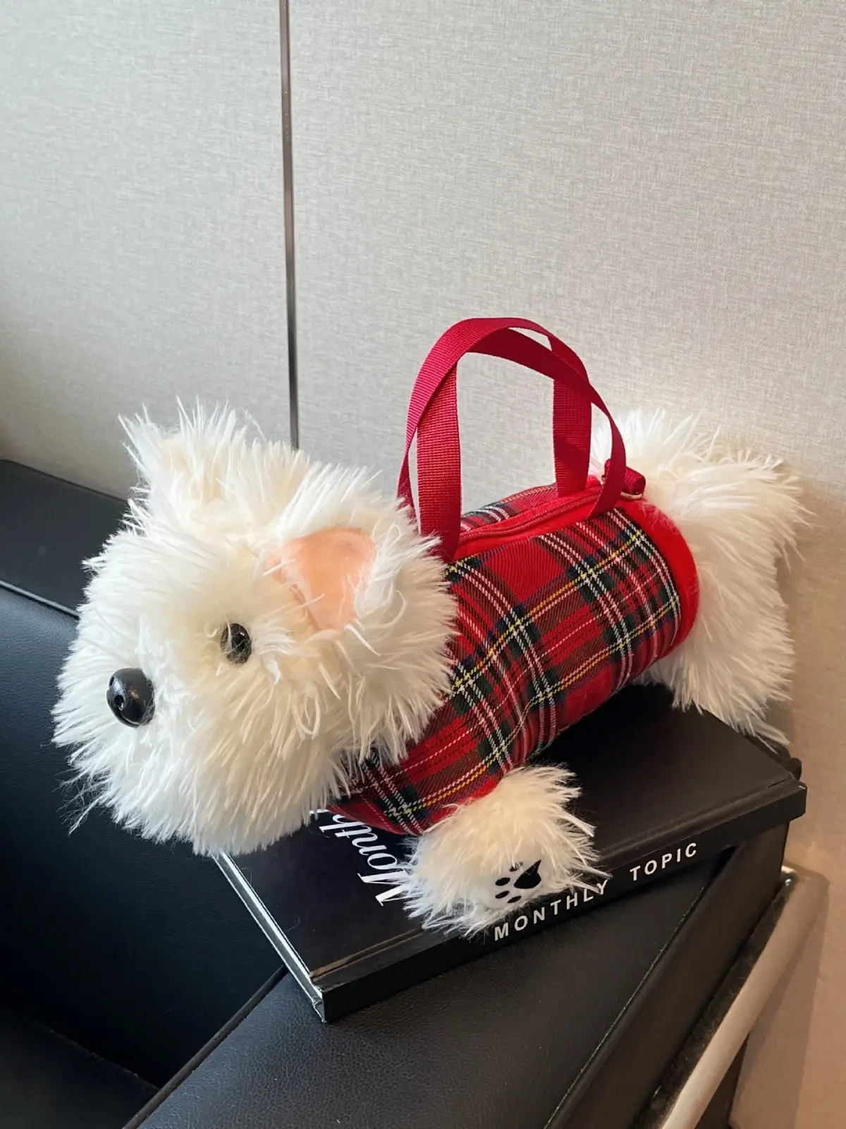 Cute Plaid Puppy Crossbody Bag for Women 2024 - Image 4