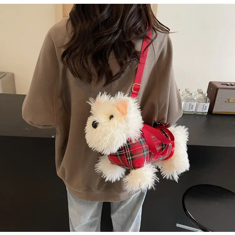 Cute Plaid Puppy Crossbody Bag for Women 2024 — feature 18