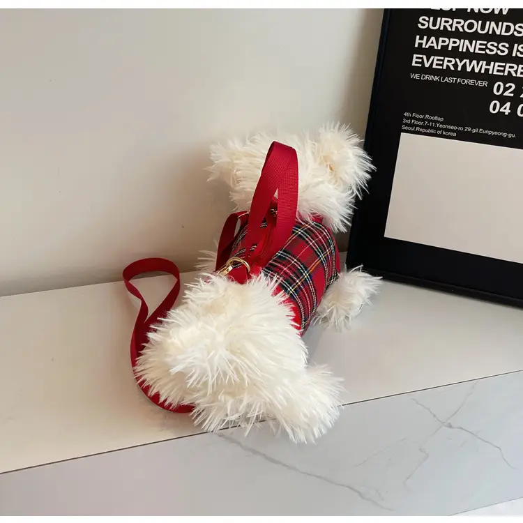 Cute Plaid Puppy Crossbody Bag for Women 2024 — feature 27