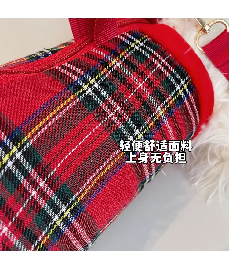 Cute Plaid Puppy Crossbody Bag for Women 2024 — feature 5