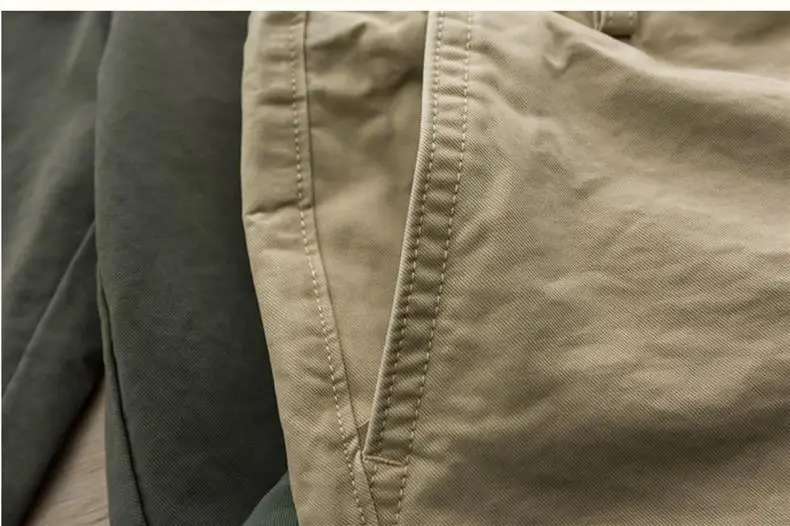 Washed Men's Japanese Solid Color Slim Shorts — feature 11
