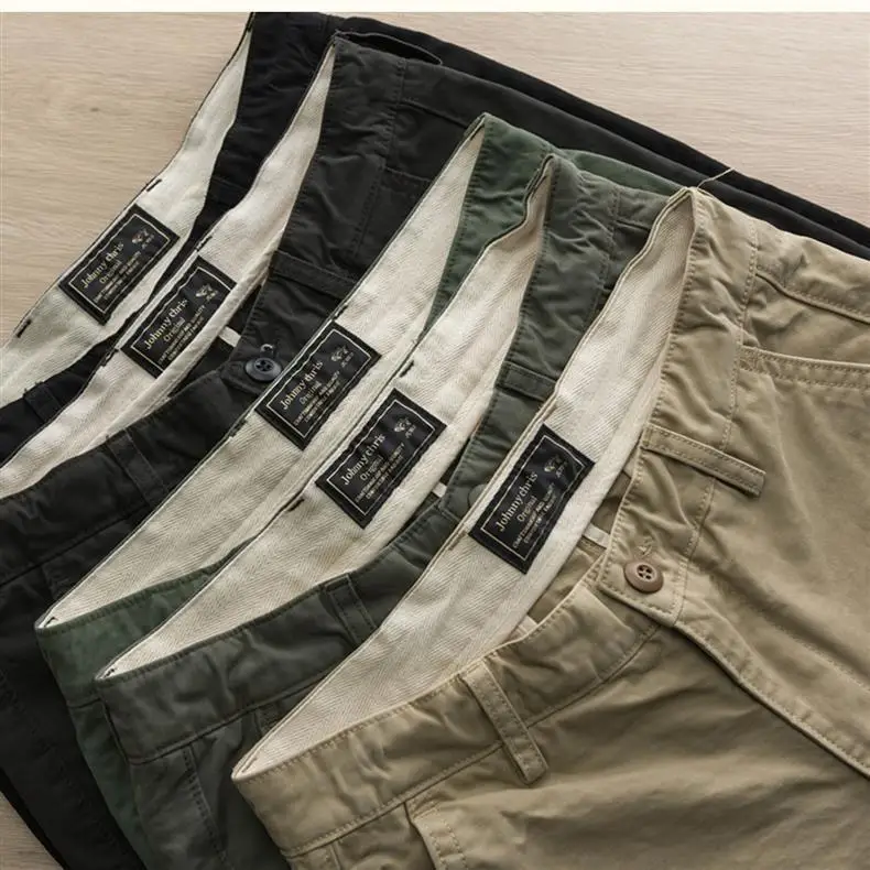 Washed Men's Japanese Solid Color Slim Shorts — feature 4