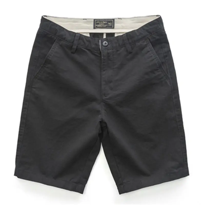 Washed Men's Japanese Solid Color Slim Shorts - Image 3