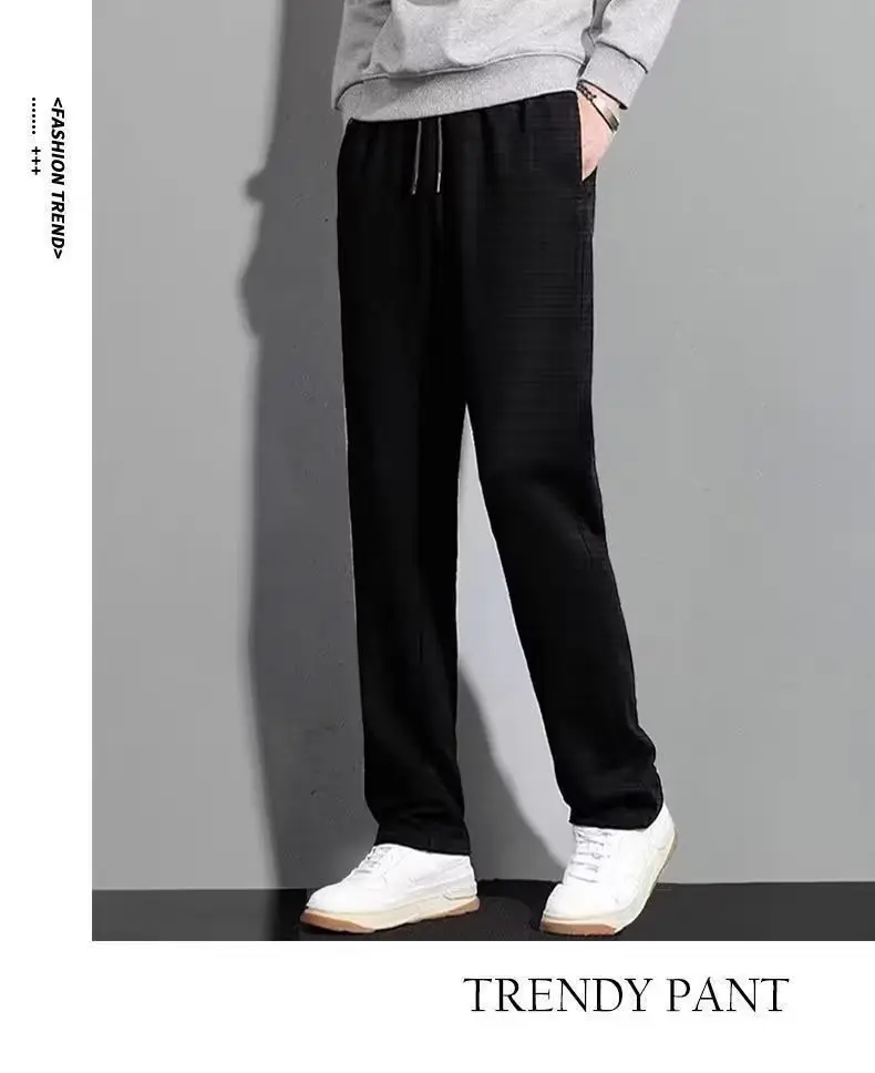 Men's Fleece Sweatpants Dark Gray Plus Size — feature 10