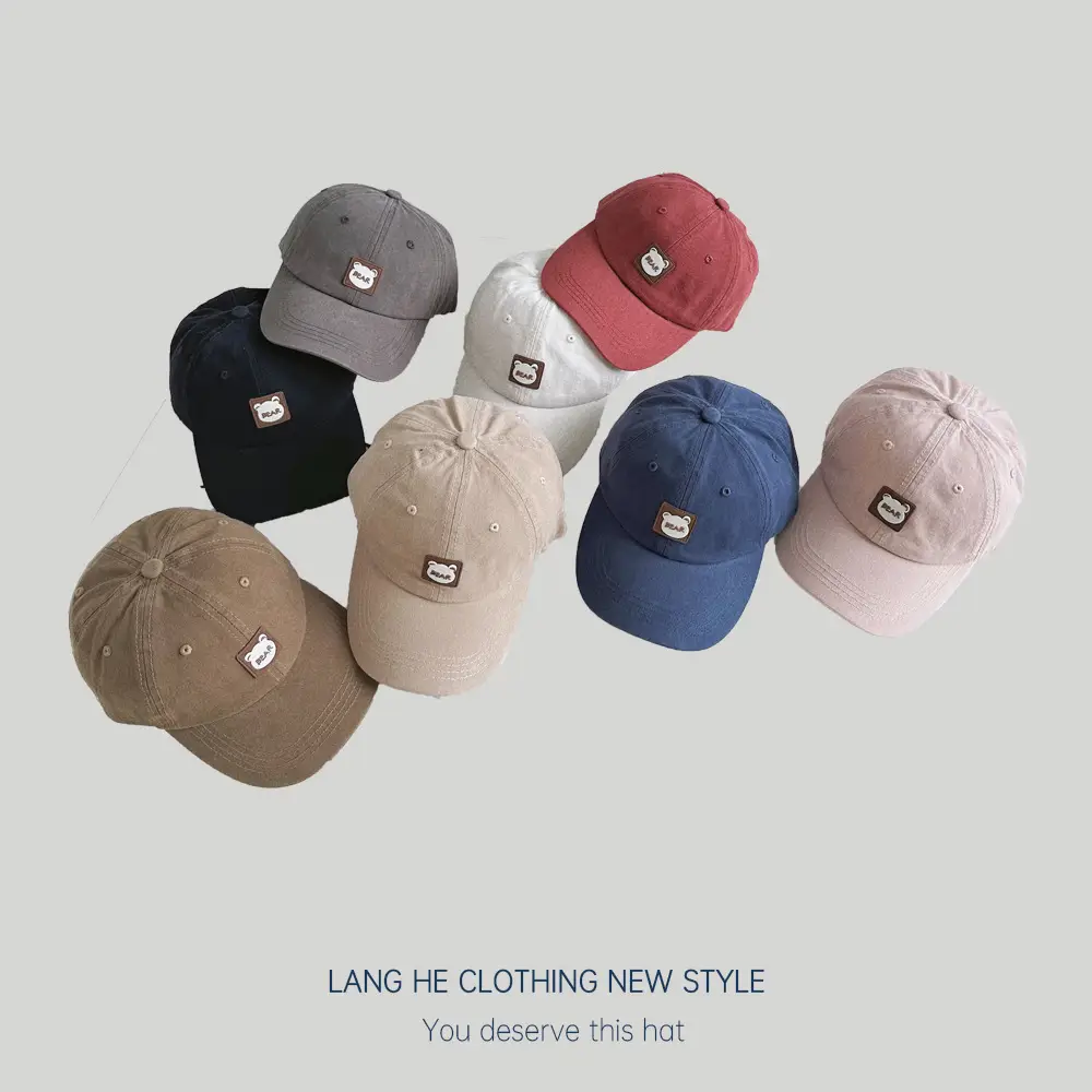 Kids Baseball Caps Korean Style All Colors - Image 10