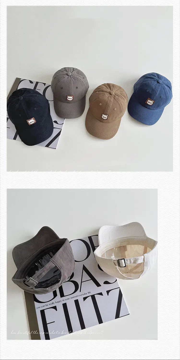 Kids Baseball Caps Korean Style All Colors — feature 27