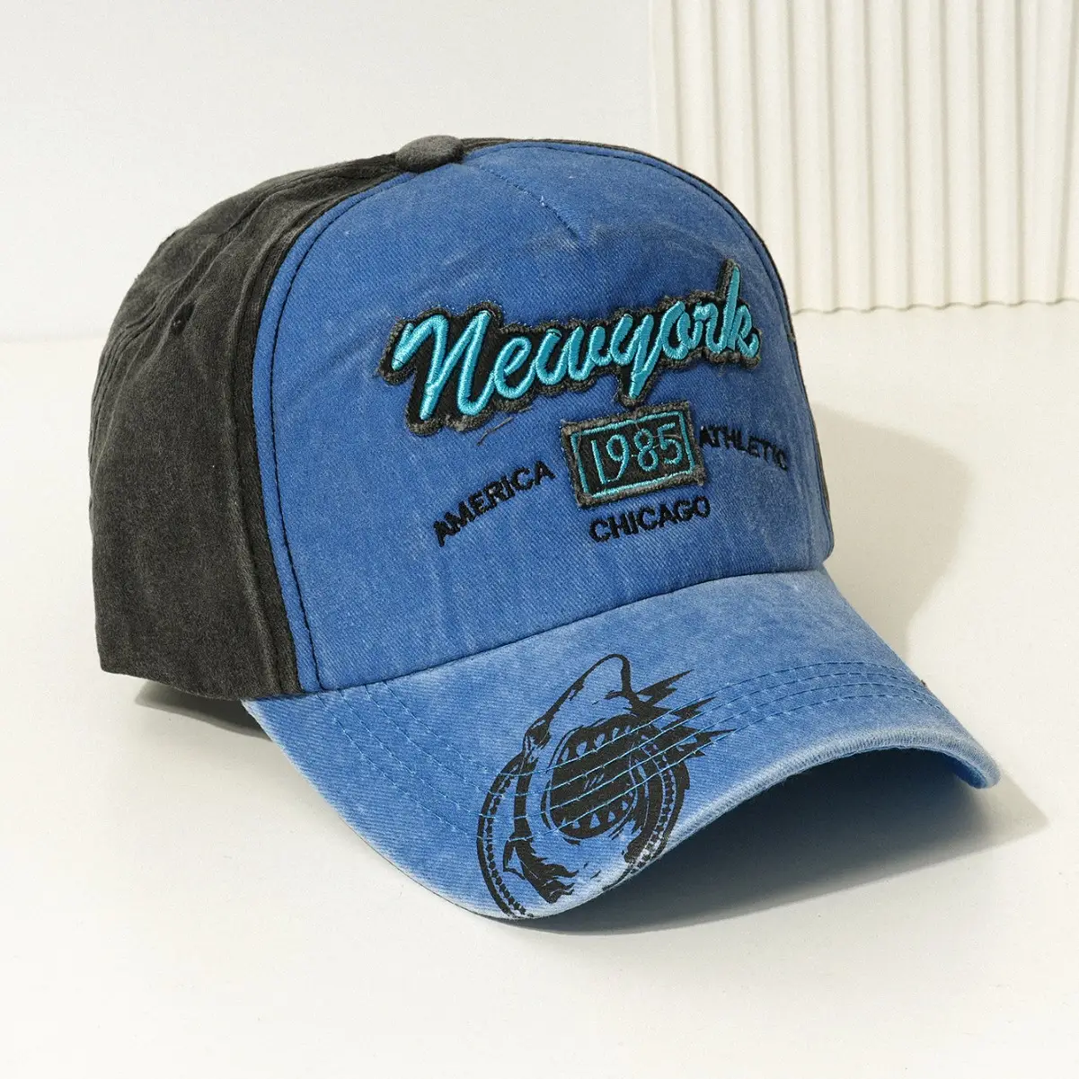 New Men's Blue Baseball Cap with American Flag & 1985 Design - Image 11