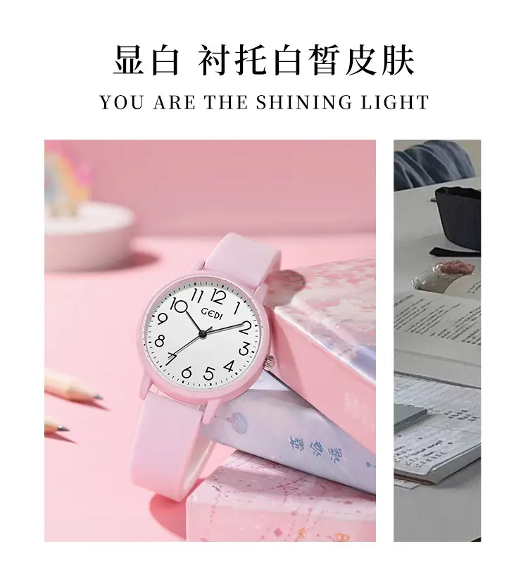 Candy Color Waterproof Quartz Watch for Girls — feature 3