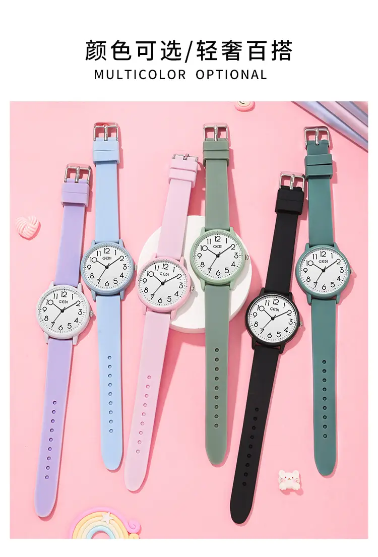 Candy Color Waterproof Quartz Watch for Girls — feature 6