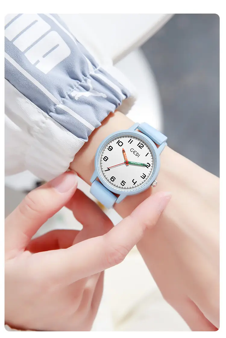 Cedi Light Blue Silicone Student Watch — feature 10