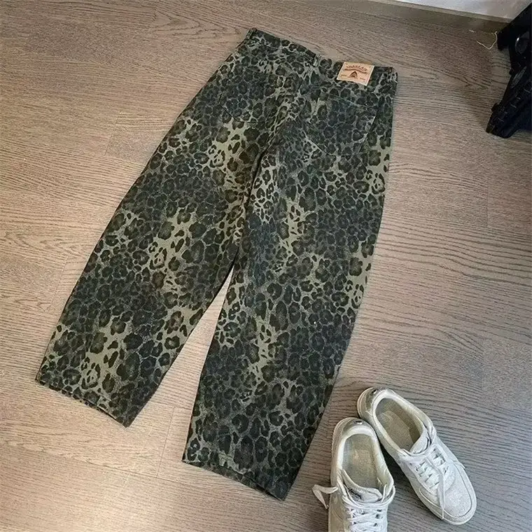 Men Leopard Print Wide Leg Pants Spring Autumn — feature 14
