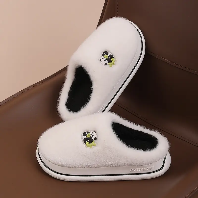 Cotton Slippers for Women, Autumn and Winter 2026 New Model, Home Indoor Thick-Soled Plush Warm Couple Cartoon Cotton Slippers for Men - Image 5