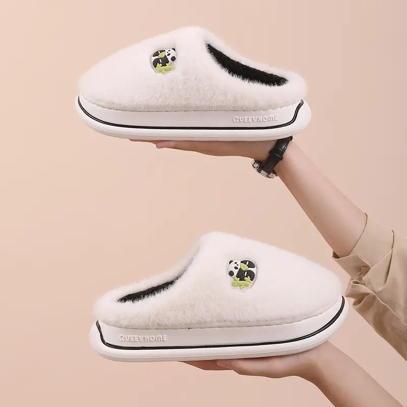 Cotton Slippers for Women, Autumn and Winter 2026 New Model, Home Indoor Thick-Soled Plush Warm Couple Cartoon Cotton Slippers for Men - Image 6