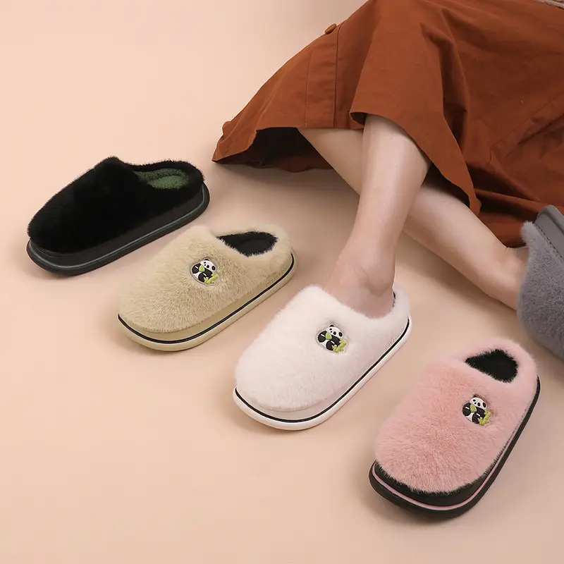 Cotton Slippers for Women, Autumn and Winter 2026 New Model, Home Indoor Thick-Soled Plush Warm Couple Cartoon Cotton Slippers for Men - Image 7