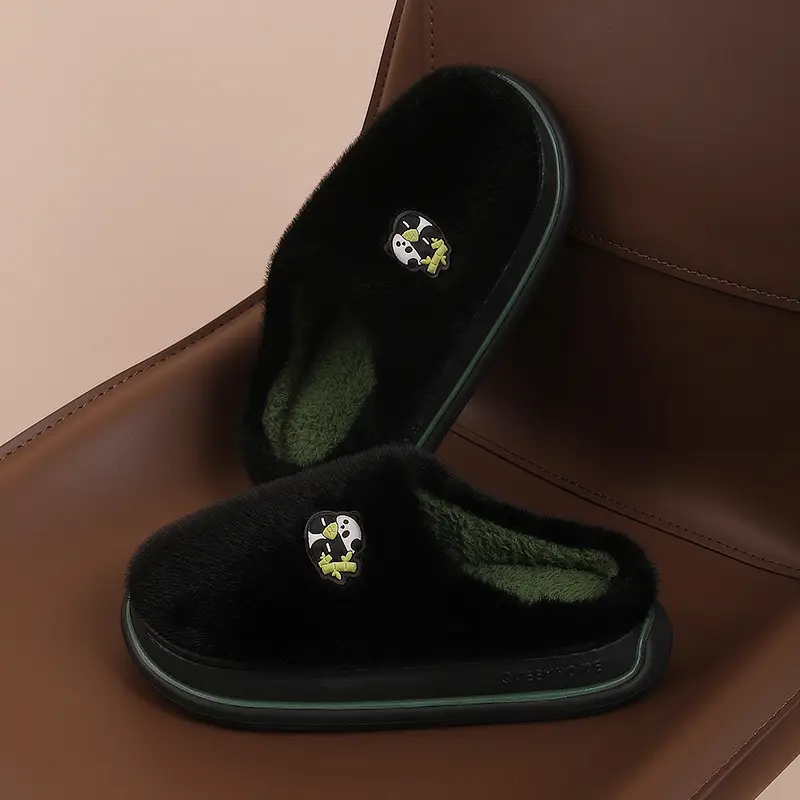 Cotton Slippers for Women, Autumn and Winter 2026 New Model, Home Indoor Thick-Soled Plush Warm Couple Cartoon Cotton Slippers for Men - Image 4