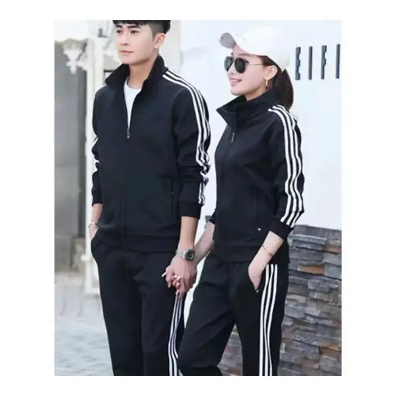 Men Black Striped Track Suit Spring Autumn Sweatshirt — feature 11