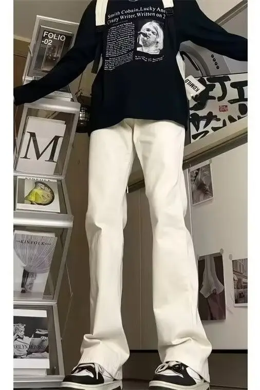 Men's Pure White Slim Fit Slim Fit Trousers — feature 1