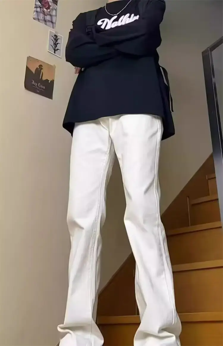 Men's Pure White Slim Fit Slim Fit Trousers — feature 13