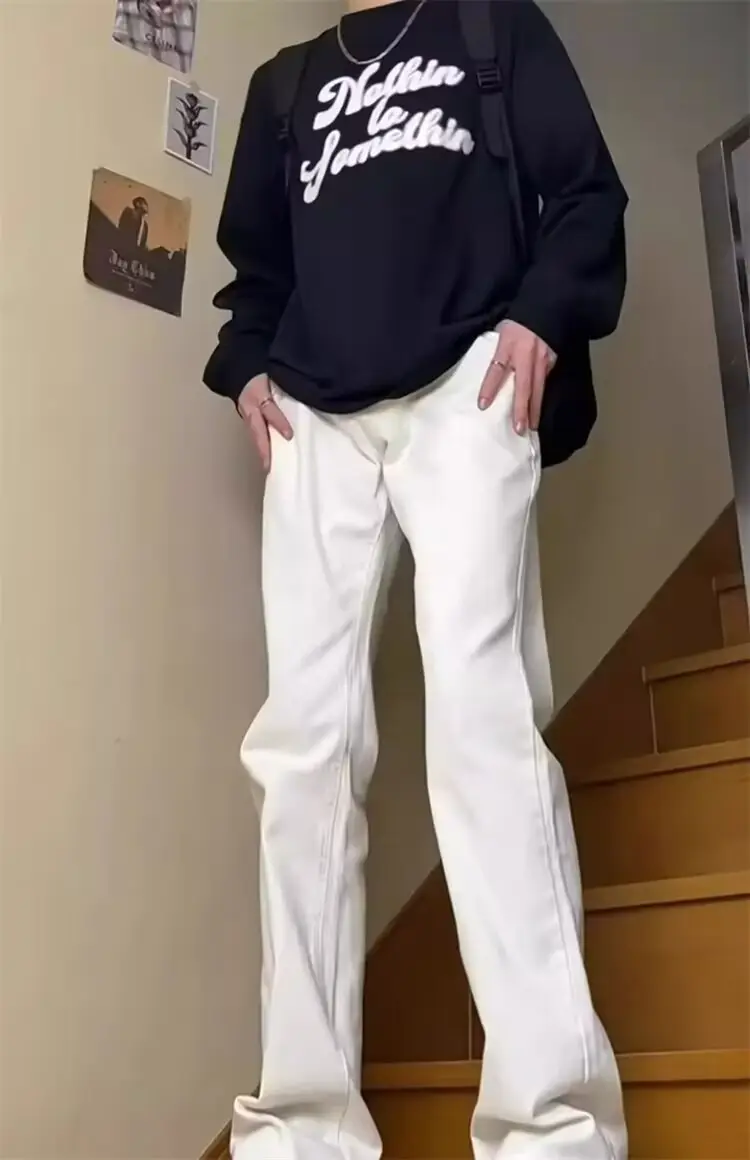 Men's Pure White Slim Fit Slim Fit Trousers — feature 17