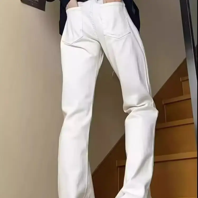 Men's Pure White Slim Fit Slim Fit Trousers — feature 19