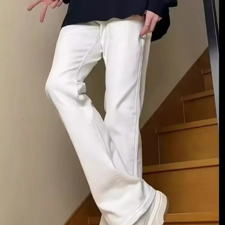 Men's Pure White Slim Fit Slim Fit Trousers — feature 20